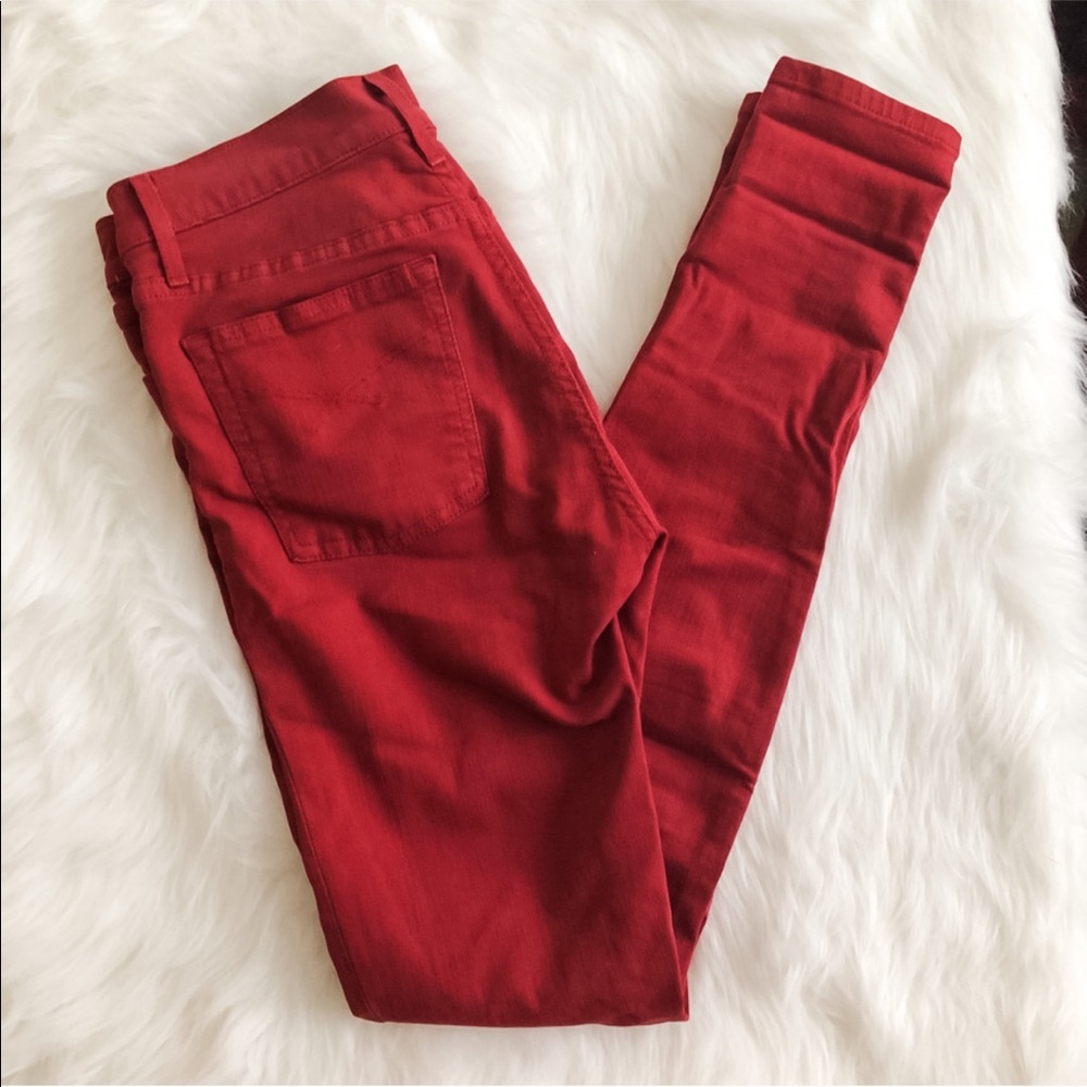 [gap] red skinny jeans